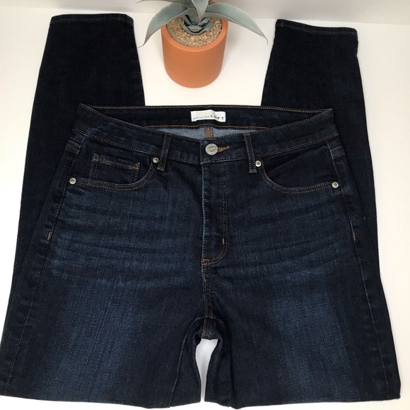 Loft High-Rise Modern Snap Cuff Ankle Jeans - 28/6 - Picture 6 of 17